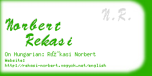 norbert rekasi business card